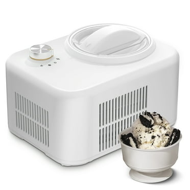 Moifoi Ice Cream Maker for Gelato, Frozen Yogurt, Ice Cream Sorbet, Compact Size, Knob-Operated Control, Upper Mixing