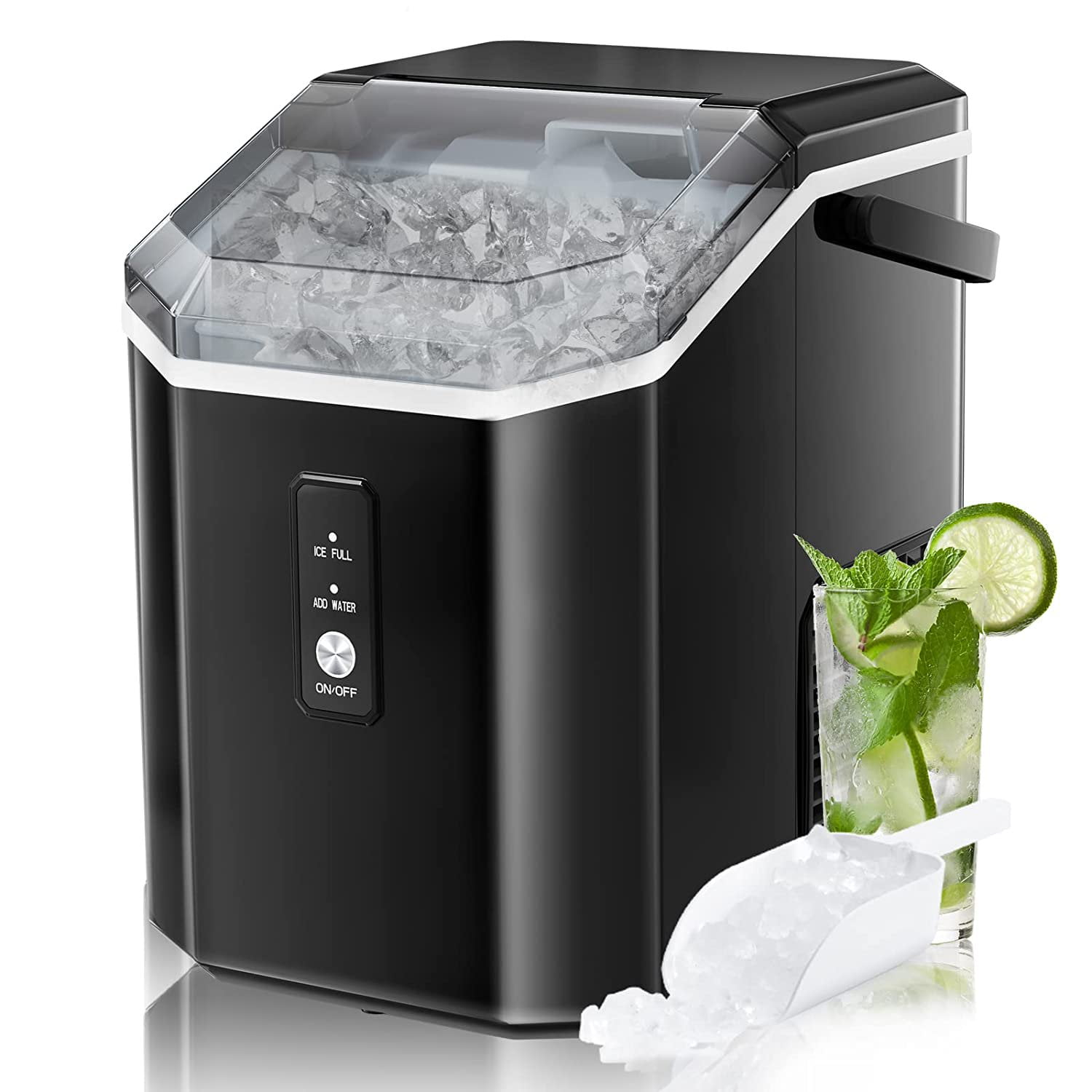 KISSAIR Ice Maker Countertop with Soft Chewable Pellet Ice, 34Lbs/24H