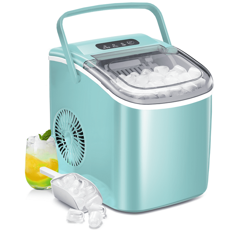 KISSAIR Countertop Ice Maker Portable Ice Machine, Basket Handle