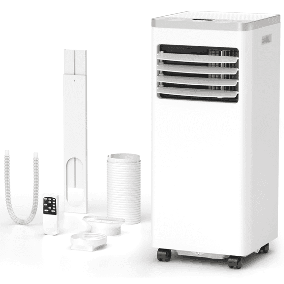 KISSAIR Portable Air Conditioner, 8,000 BTU Ashrae, 4-in-1 Portable AC Cooler, Dehumidifier& Fan Mode, Remote Control,  Floor Standing AC 5,000 BTU (SACC) up Cooling to 250 Sq.ft