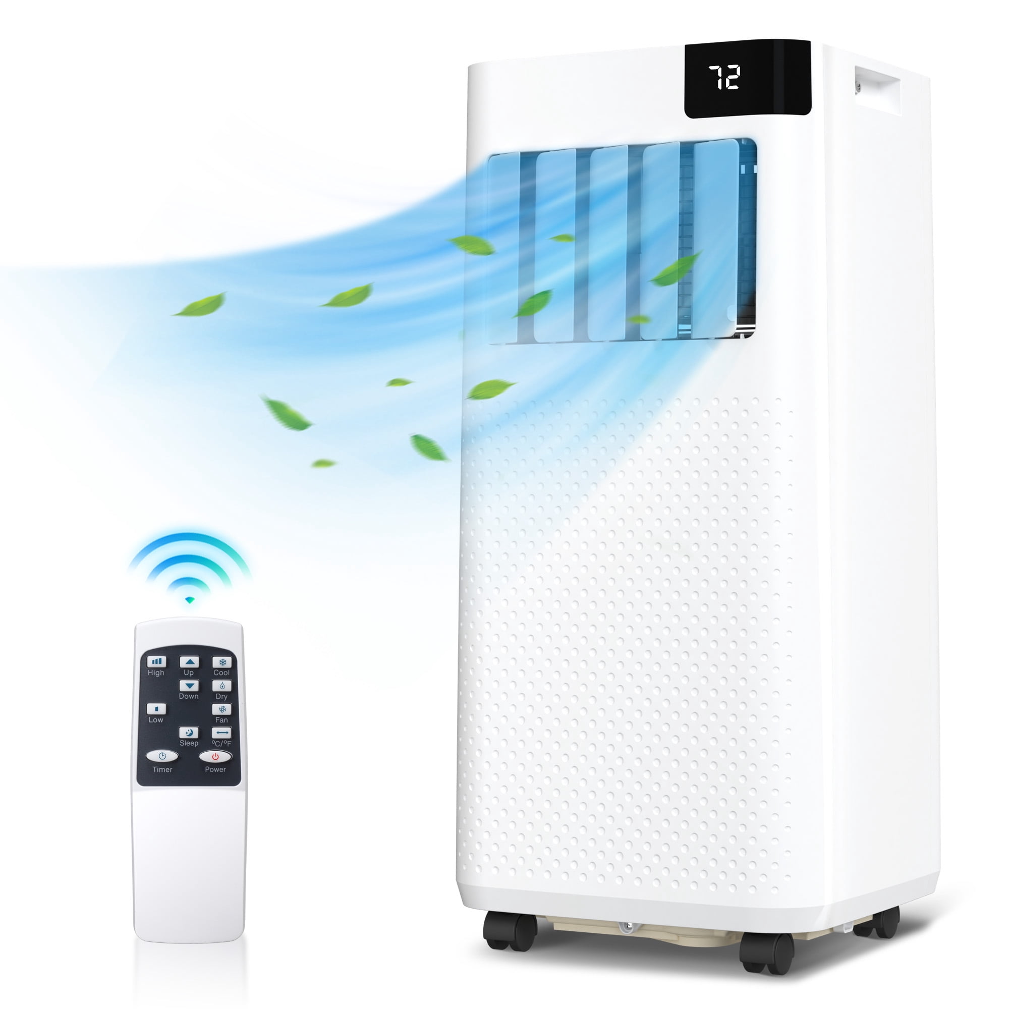 KISSAIR Portable Air Conditioner, 10,000 BTU Ashrae, 3-in-1 Portable AC Cooler, Dehumidifier& Fan Mode, Remote Control, Floor Standing AC 6,000 BTU (SACC) up Cooling to 450 Sq.ft