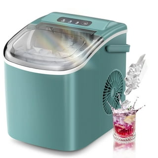 KISSAIR Countertop Ice Maker Portable Ice Machine with Handle,  Self-Cleaning Ice Makers, 26Lbs/24H, 9 Ice Cubes Ready in 6 Mins for Home  Kitchen Party Bar Green 