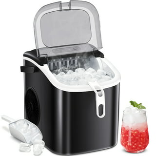 CROWNFUL Ice Makers Countertop, 26lbs/24H, 2 Sizes Bullet Ice, Portable  Small Ice Machine with Self-Cleaning