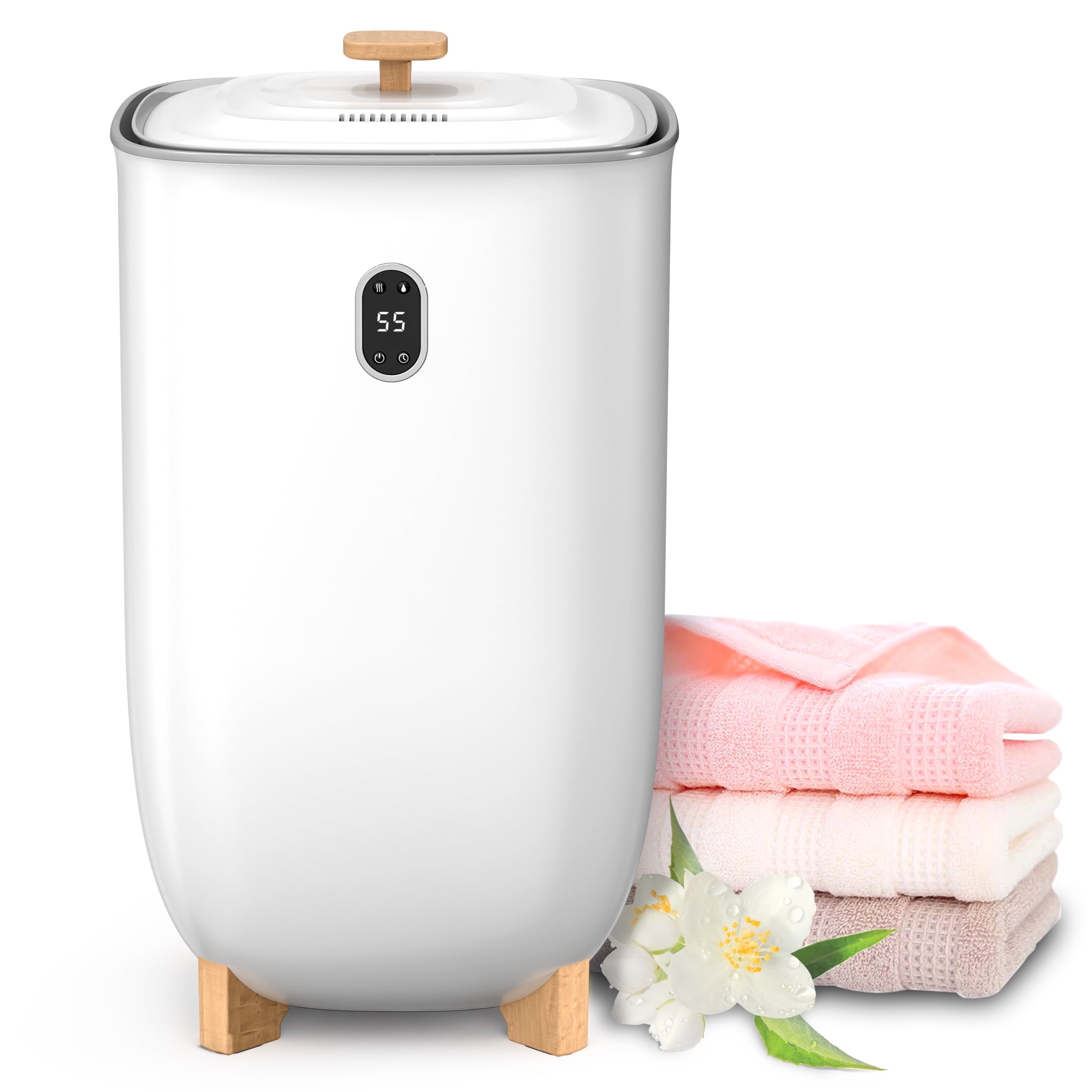 KISSAIR Towel Warmer, 40L Electric Hot Towel Warmer Bucket with 2 Heating Modes, Adjustable Timer, LED Display, Fragrance Holder - Walmart.com