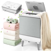 Auseo Foldable Towel Warmer, 40L Electric Hot Towel Warmer Bucket with 2 Modes, Adjustable Timer, LED Display, Fragrance Holder