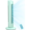 thumbnail image 1 of KISSAIR 30" Compact Tower Fan for Bedroom – 85° Oscillating, 3 Speeds, Normal/Sleep 2 Modes, 15H Timer, LED Display & Remote, Portable Bladeless Fan, Green, 1 of 8