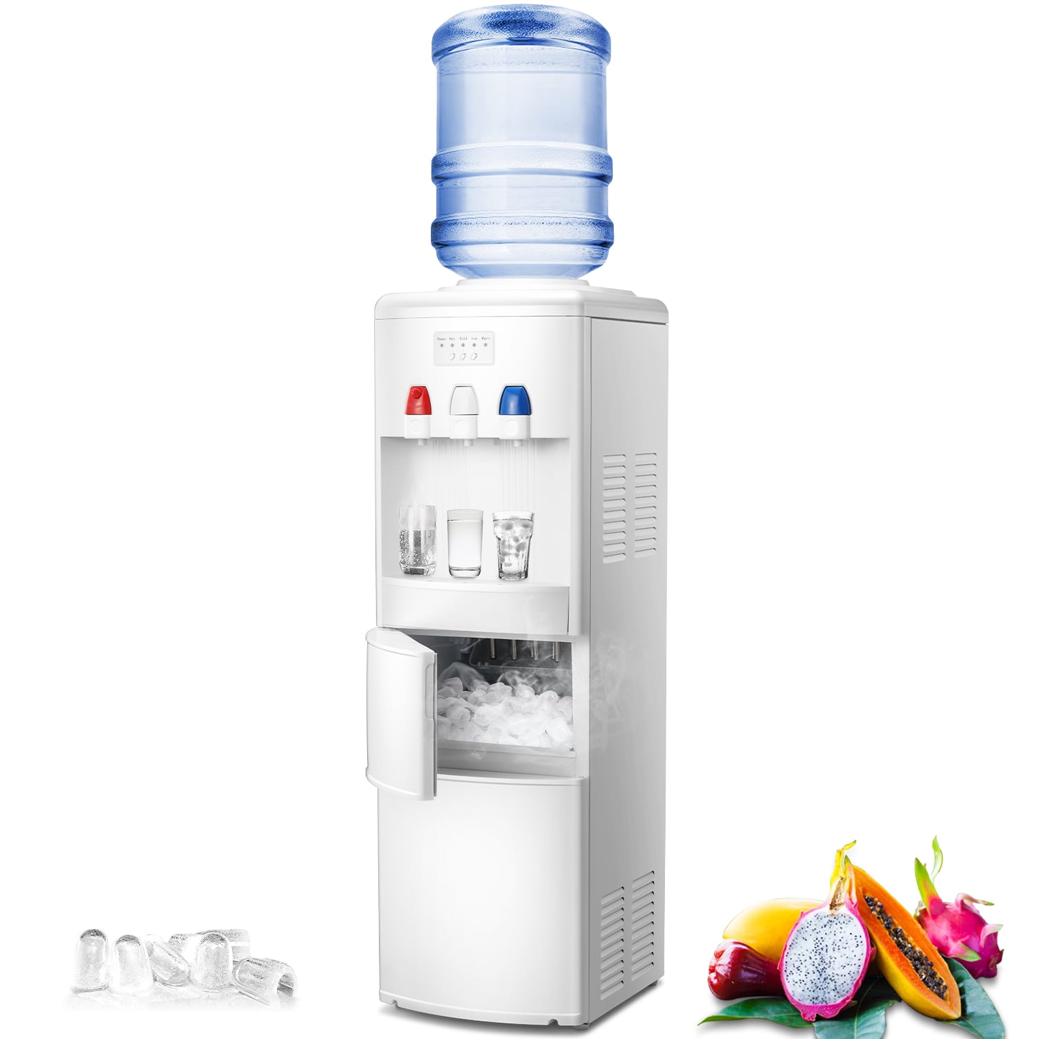 UKISHIRO 3 in 1 Countertop Water Cooler Dispenser with Ice Maker
