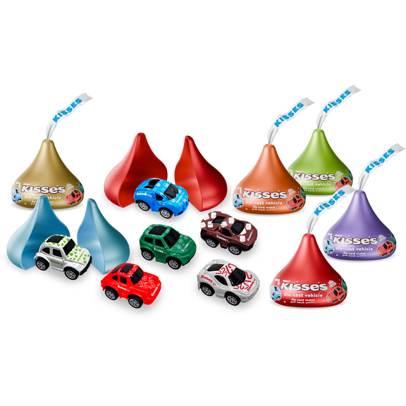 Hersheys KISSES Candy Capsule Mini Die-Cast Pull-Back Toy Car Play Vehicle