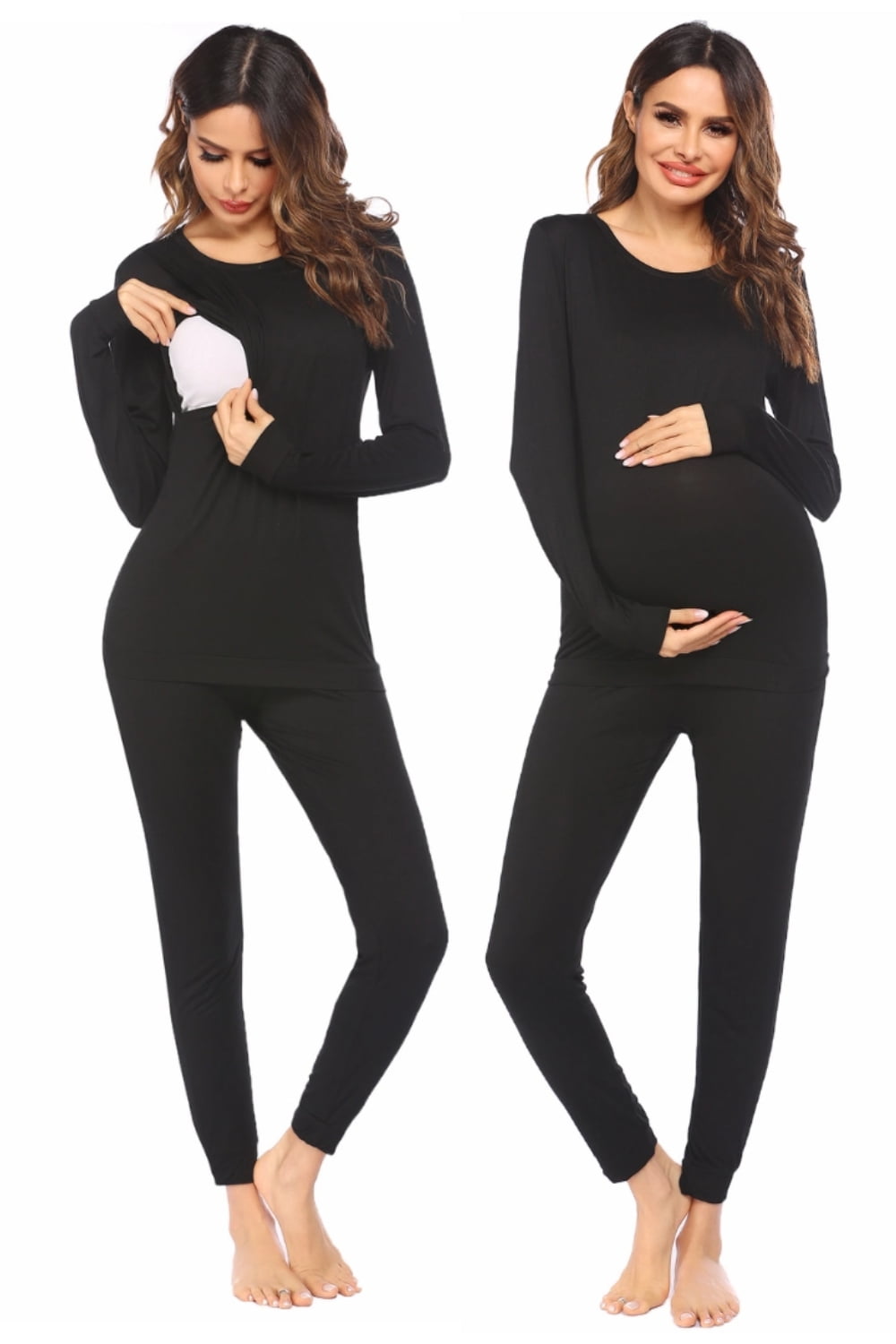 Modal Maternity Recycled Cashmere Underwear Pajamas Set – kapafamily
