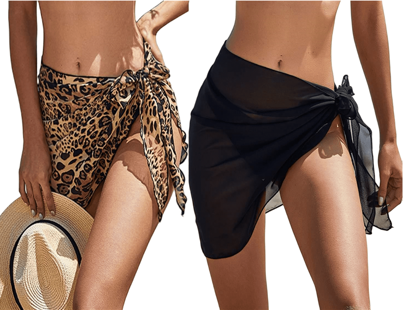 PMUYBHF Female Plus Size Swimsuit for Women Women Ruffle Trim Sheer Beach  Skirt Cover up Skirt Beach Wrap Bikini Shiny Wraps Cover Ups for Swimwear