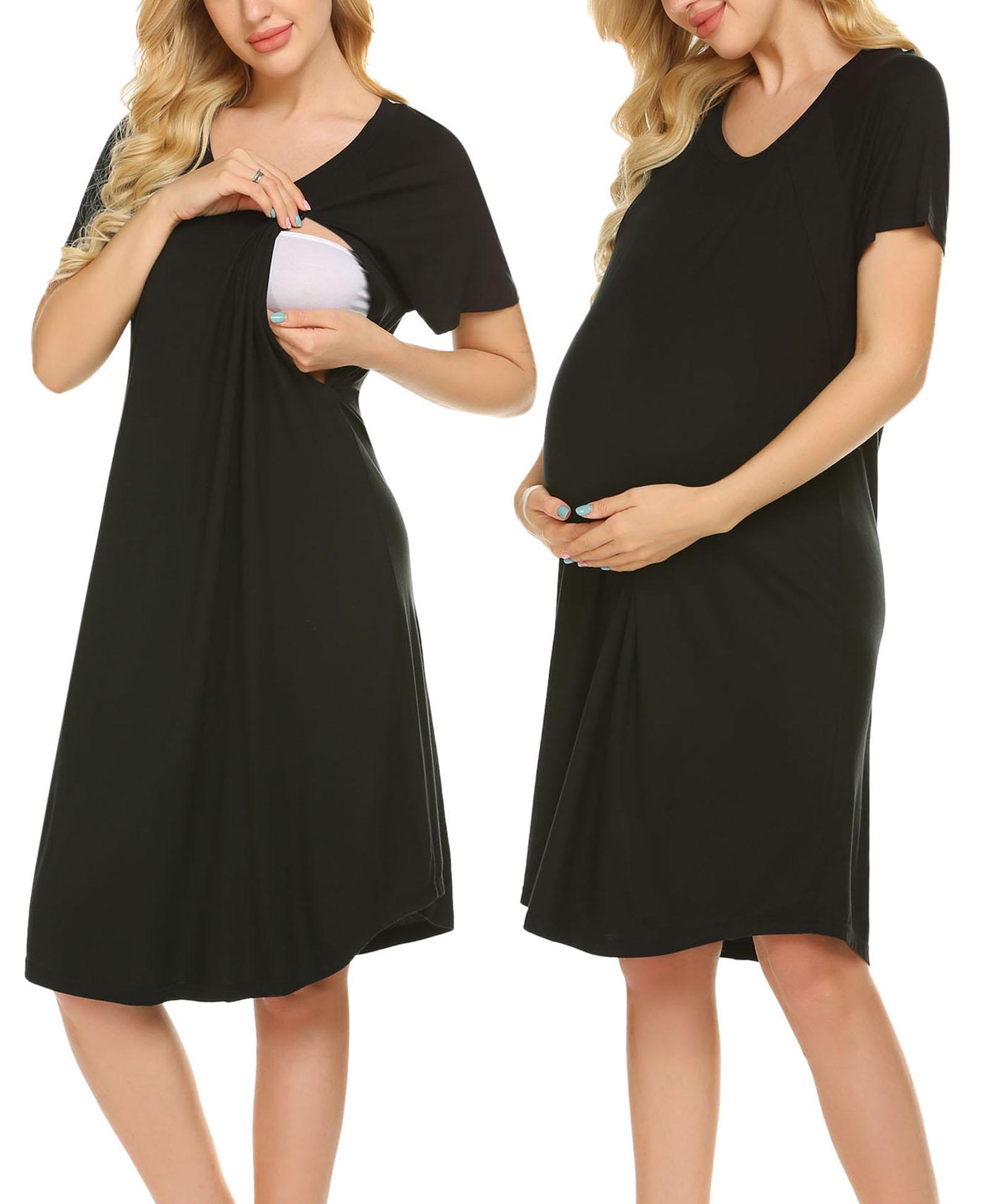 KISSGAL Women's Maternity Nursing Nightgowns Labor and Delivery