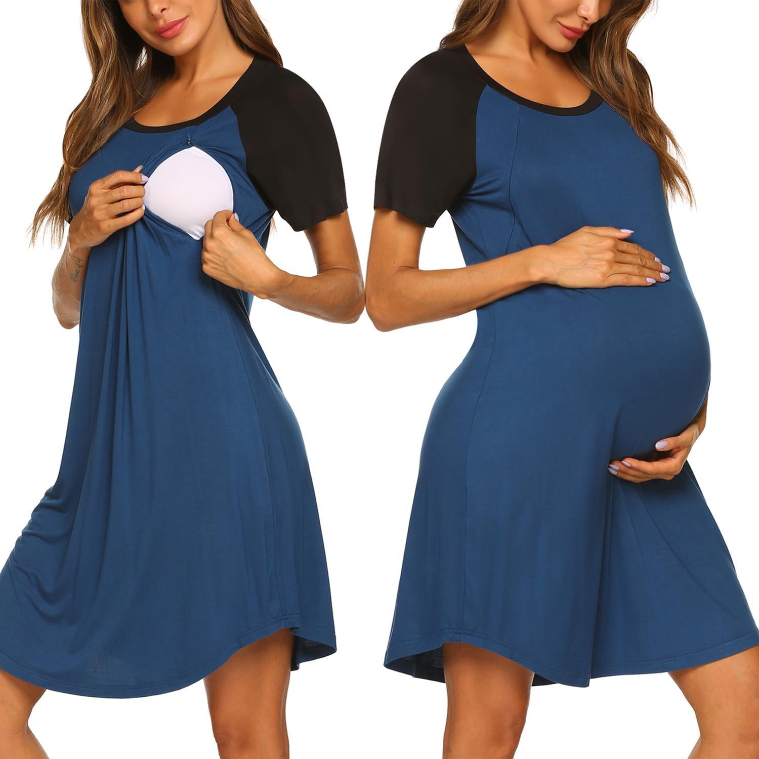 KISSGAL Women's Maternity Nursing Nightgowns Labor and Delivery