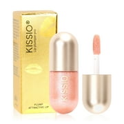 KISSIO Color Lip Plumper,Plant Extracts Plumping Lips Serum,Moisturizing,Fuller and Shimmer,5.5ml,Lemonade