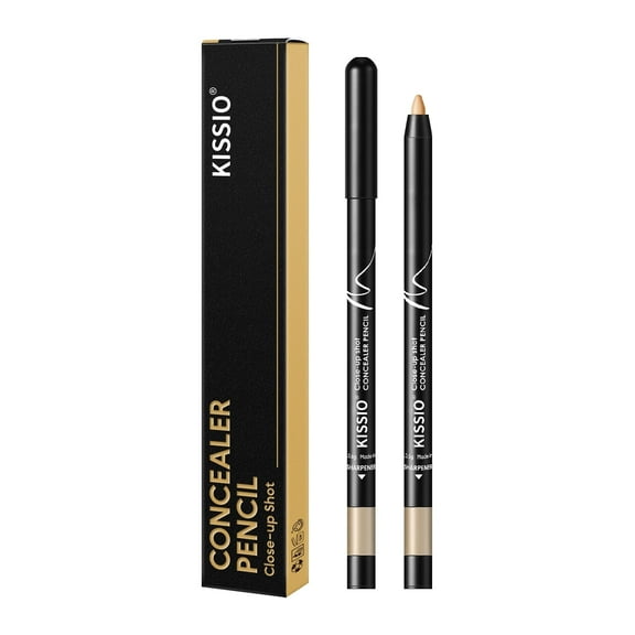 KISSIO Concealer Pencil,Under Eye Concealer,Cover Acne and Freckles,Brightener,Waterproof,Long-lasting,Cearm,Makeup Pencil with Sharpener,03 WHEAT