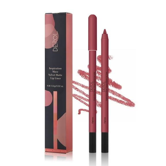 KISSIO Lip Liner,Matte Lip Pencil Long Lasting,Lip Liner Pencil with Sharppens,Smooth and Soft,Easy to Use,Cruelty free,0.02 oz(06#Fall into)