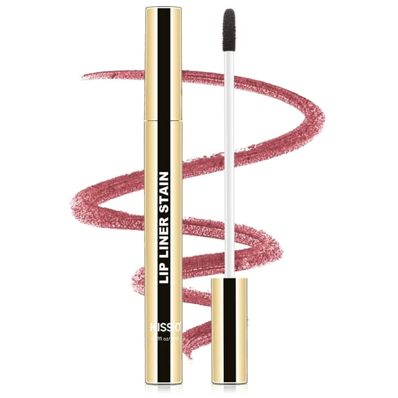 KISSIO Lip Liner Stain,Peel Off Lip Liner,Transfer Proof,Long Lasting and Waterproof,Lips Tint Tattoo,Natural Makeup Stain,Matte Finish,Coral Red