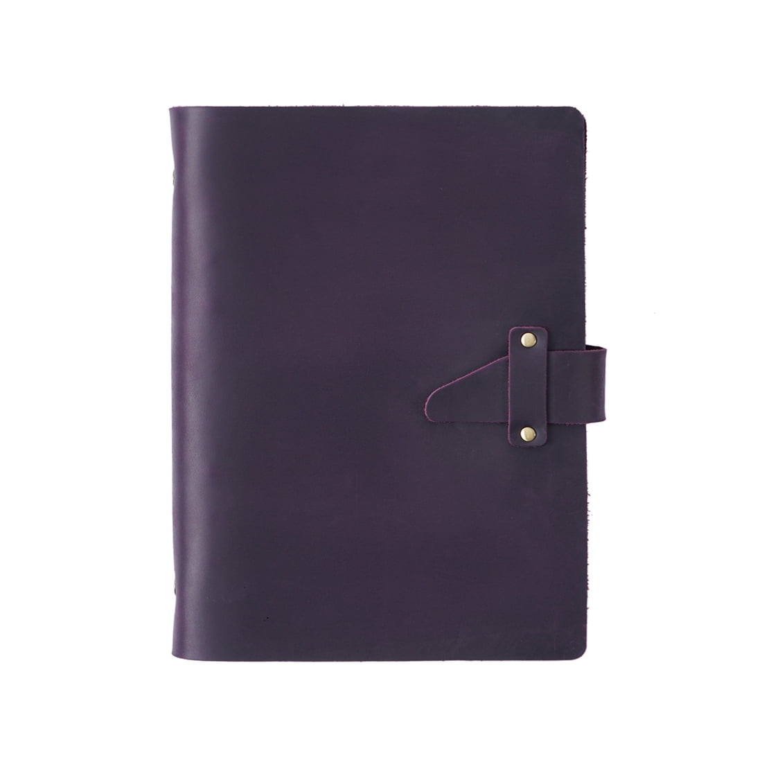 KISSKI·H Olvido Leather Vintage Notebook, A5 Travelers Notebook Diary Cover with Lined, Refillable Journal Notebook for Women, 6 Ring Binder Planner, Handmade Personal/Business Gift, Purple