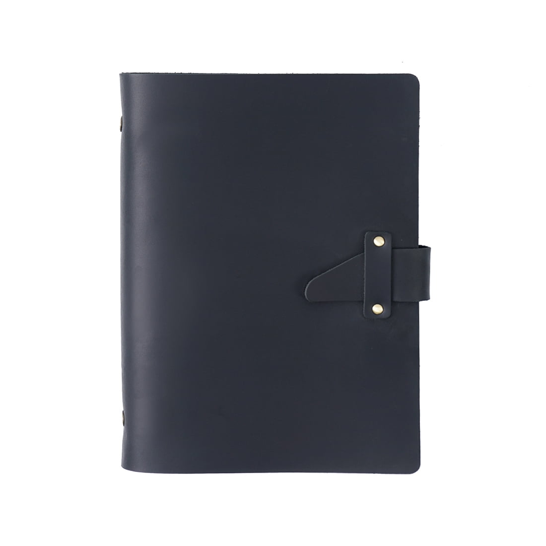 KISSKI·H Olvido Refillable Leather Journals for Women, A7 Travelers Diary Notebook with A7 Notepad, 6 Ring Binder Planner Notebook Organizer, Perfect for Business Gift/Personal Diary, Black