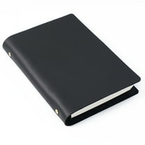 KISSKI Handmade A5 Leather Journals for Men, Refillable Planner Binder Travelers Notebook for Writing, 6 Ring Cover Notepad Holder with 160 Pages Lined, Diary Organizer Folio, 9 x 7 in, Black