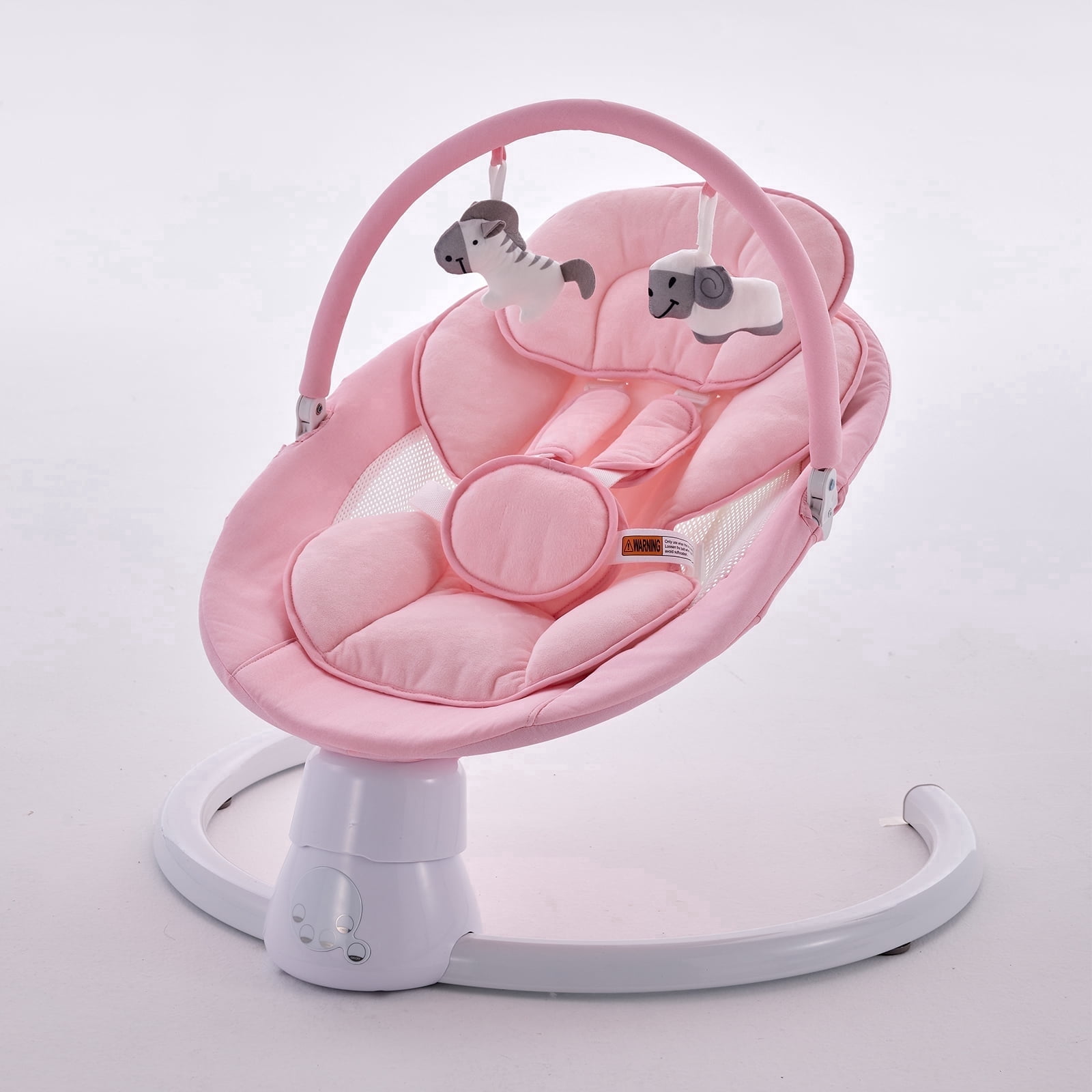 KISSKING Electric Baby Swing for Girl with Remote Control, 5 Sway Speed, 10 Lullabies, Pink