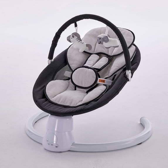 KISSKING Electric Baby Swing for Newborns with Remote Control, 5 Sway Speed, 10 Lullabies, Black
