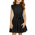 thumbnail image 1 of KISSMODA Girls Floral Dress Boho Ruffle Sleeve Pleated Casual Swing Dresses with Pockets for Kids 4-13 Years, 1 of 7