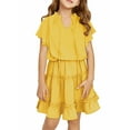 thumbnail image 1 of KISSMODA Girls Floral Dresses Casual Soft Comfy Holiday Party Flowy Ruffle Swing Dresses for Girls 4-13 Years, 1 of 4