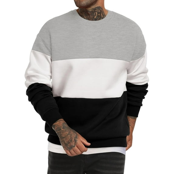 KISSMODA Men's Crewneck Sweatshirt Casual Long Sleeve Sweat Shirts Comfy Basic Winter Pullover Shirt