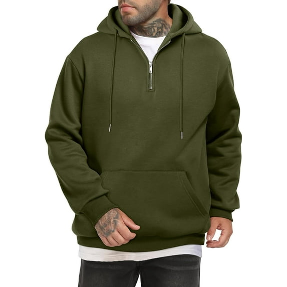 KISSMODA Hooded Long Sleeve Pullover, Sweatshirts & Hoodies (Men's)