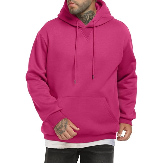 KISSMODA Hooded Long Sleeve Pullover, Sweatshirts & Hoodies (Men's)