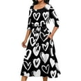 thumbnail image 1 of KISSMODA Midi Dresses for Women Casual 3/4 Sleeve Wrap Dress Plus Size Curvy Cocktail Dresses with Pockets, 1 of 7