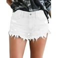 thumbnail image 1 of KISSMODA Women's High Waisted Ripped Denim Shorts with Frayed Hem, 1 of 6
