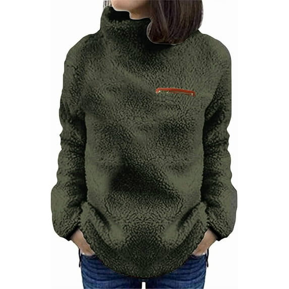 KISSMODA Sherpa Pullover Hoodies Sweatshirts for Women