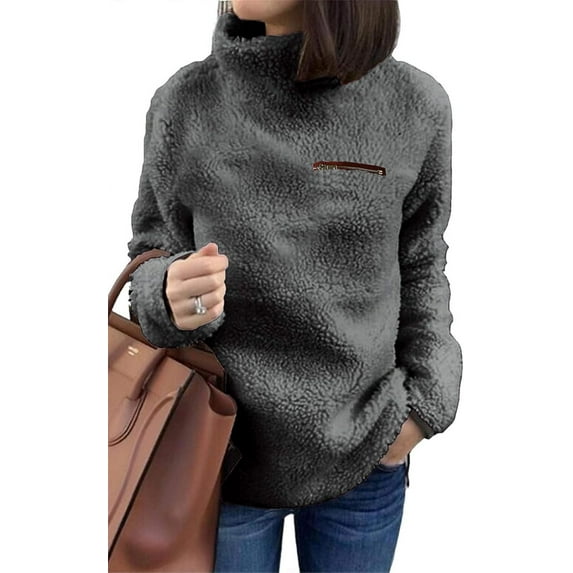 KISSMODA Sherpa Pullover Hoodies Sweatshirts for Women