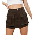 thumbnail image 1 of KISSMODA Skirts for Women Denim Mini Cargo Skirt Mid Rise Button Up Bodycon Y2k Trendy Summer Casual Jean Skirt, 1 of 6