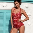 thumbnail image 1 of KISSMODA Vintage Halter Swimsuit Monokini One Piece Swimwear Bathing Suits Small, 1 of 6