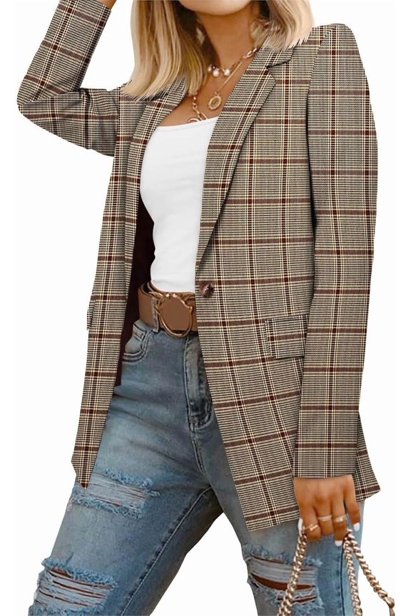 Women Business Casual Blazers with Lined Professional Work Suit Jacket with Pockets
