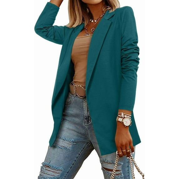 KISSMODA Women Casual Blazer Fashion Lightweight with Lined Professional Work Office Suit Jacket