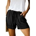 thumbnail image 1 of KISSMODA Women Casual Shorts Plain Solid Color Elastic Waist Drawstring Pockets, 1 of 6