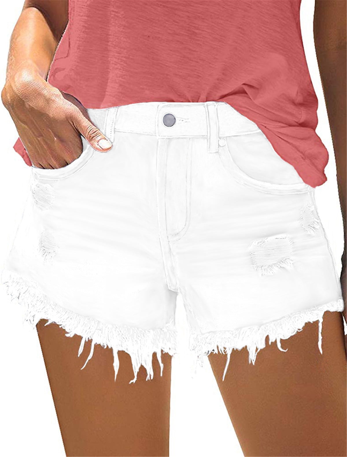 Miley Cyrus Wears White Denim Shorts & Jacket - THE JEANS BLOG