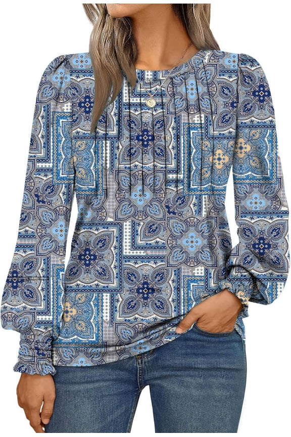 Womens Long Sleeve Tunic Tops Fall Blouse Shirts