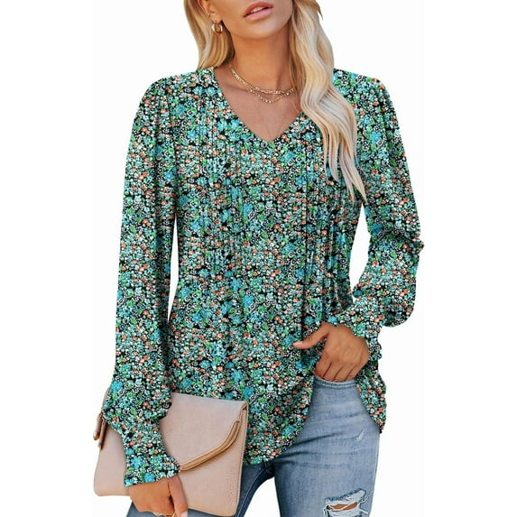 KISSMODA Womens Long Sleeve Tunic Tops Fall Blouse Shirts