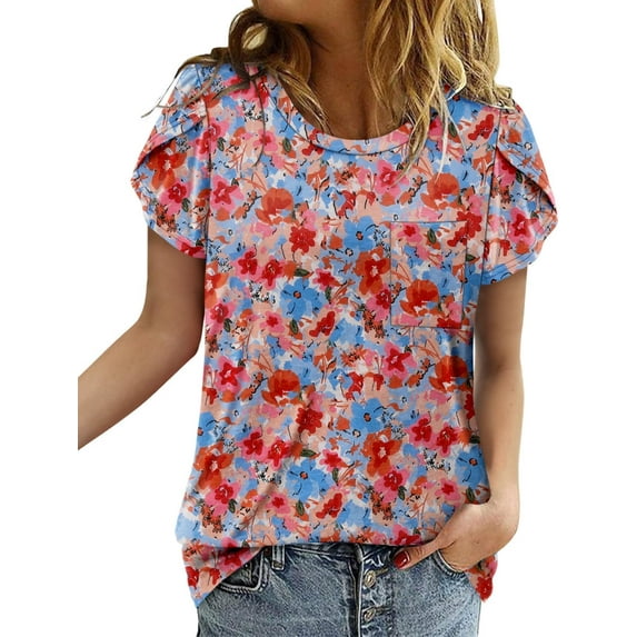 KISSMODA Womens Summer Special Design Short Sleeve Fashion Casual Lightweight Tee Tops