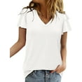 thumbnail image 1 of KISSMODA Womens Summer Special Design Short Sleeve Fashion Casual Lightweight Tee Tops, 1 of 4