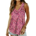 thumbnail image 1 of KISSMODA Womens Summer Tank Tops Casual Sleeveless Solid Printed Tunic Top Loose Fit V Neck Shirts, 1 of 4