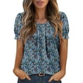 thumbnail image 1 of KISSMODA Womens Tops Short Sleeve Plus Size Tunic Top Casual Shirt O-neck Boho Blouse Summer Basic Tunics Tops for Woman, 1 of 5