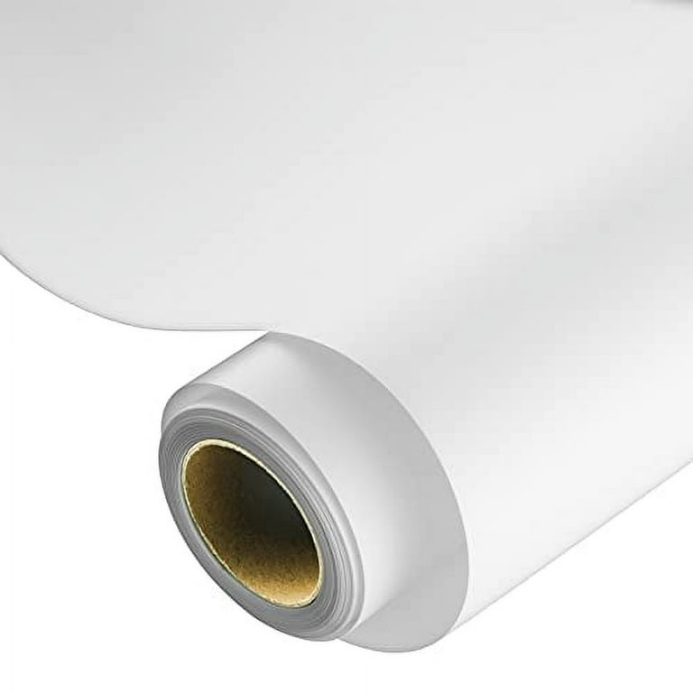 White Heat Transfer Vinyl Rolls - 12 x 10FT White Iron on Vinyl for  Shirts,White Iron on for Cricut & All Cutter Machine - Easy to Cut & Weed  for Craft Heat