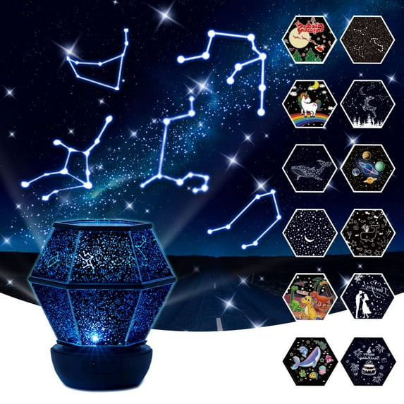 KISTRA Star Projector Galaxy Science Planetarium Projectornight Light 12 in 1 Projection, Children Timed Rotating Galaxy Gaming Light, Party, Star Light Projector Indoor, Gifts for Children