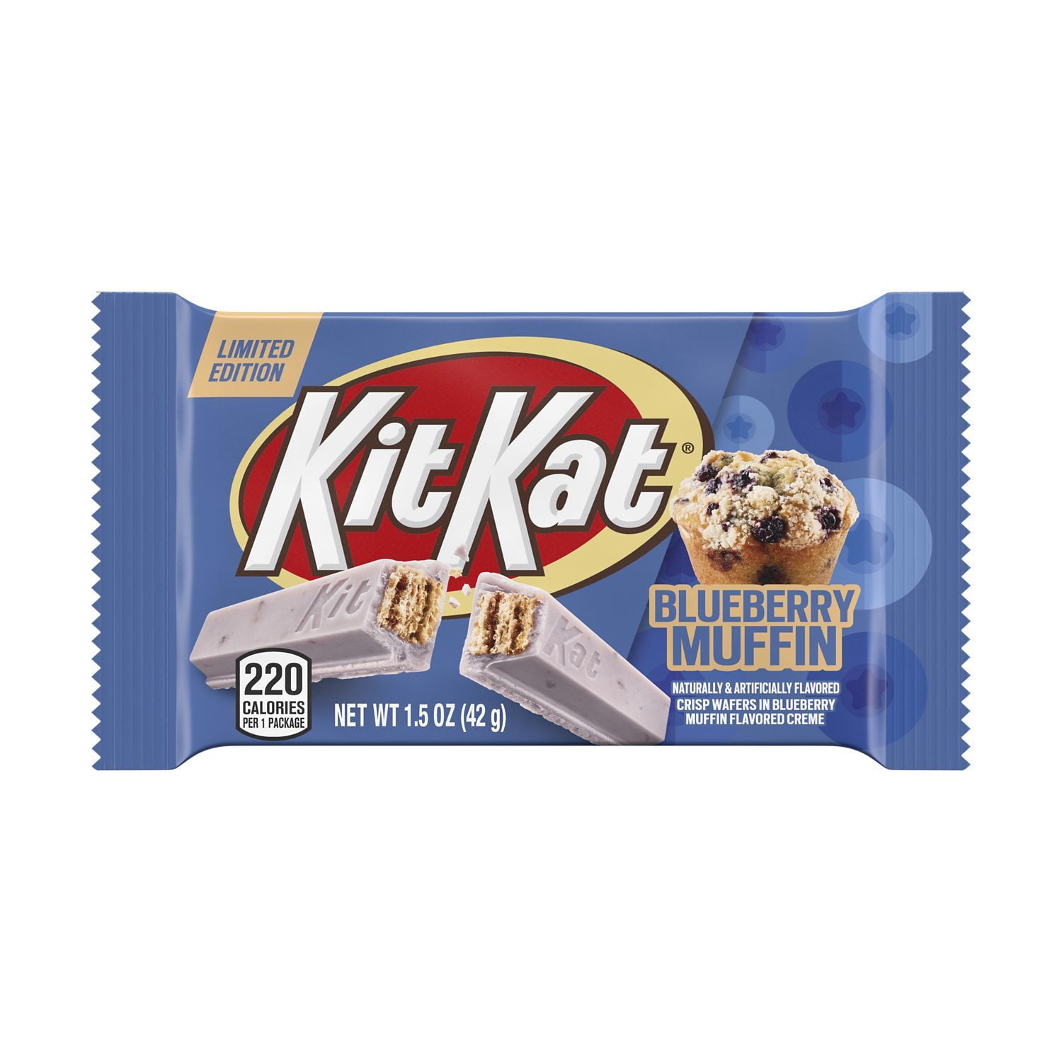 KIT KAT®, Blueberry Muffin Flavored Creme Wafer Candy, 1.5 oz, Bar