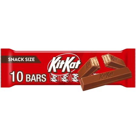 KIT KAT® Milk Chocolate Wafer Snack Size Candy Bars, .49 oz (10 Count)